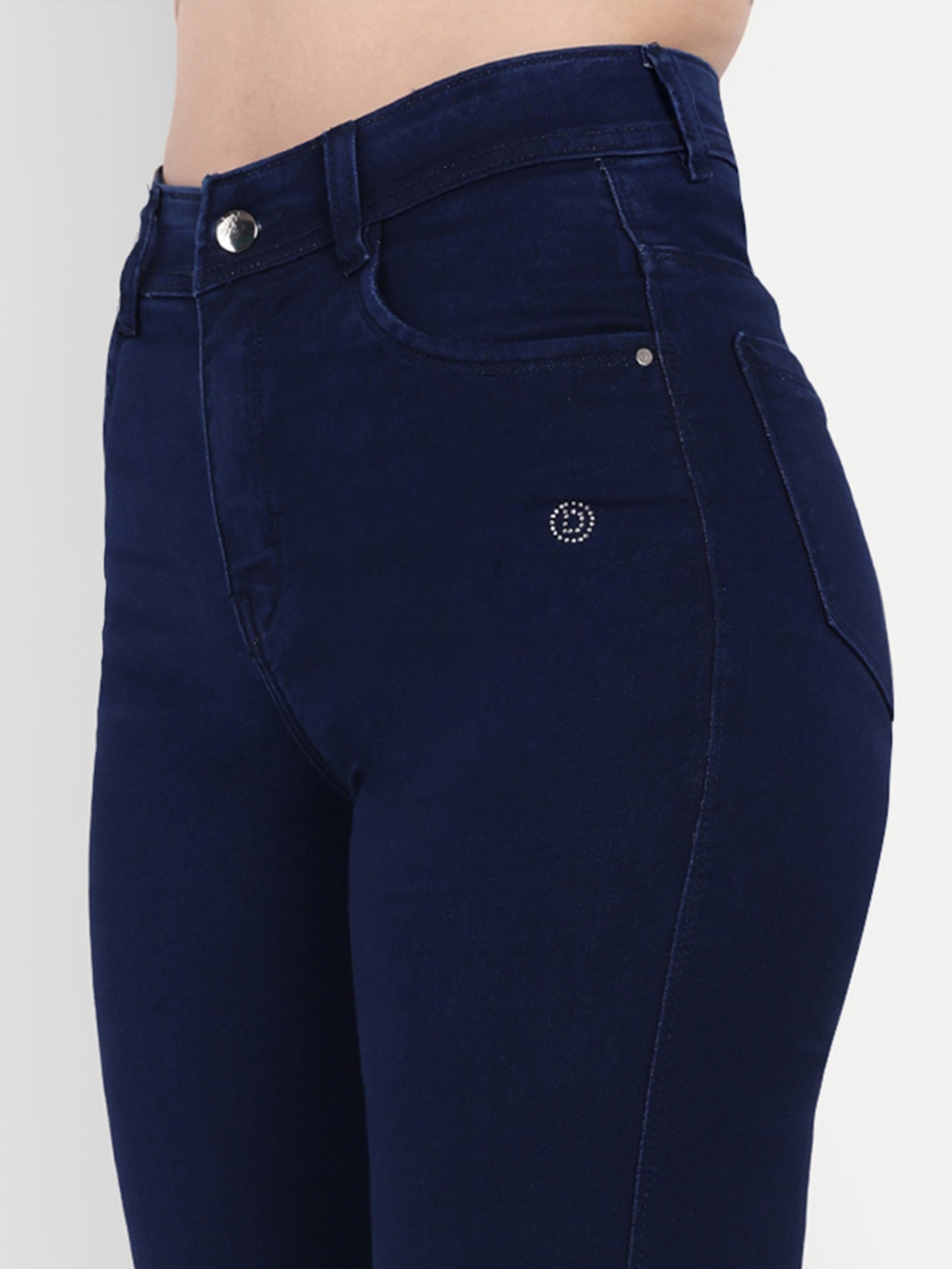 Pocket View Of Dickkny Relaxed Fit Dark Blue High Rise Regular Denim Blend Jeans