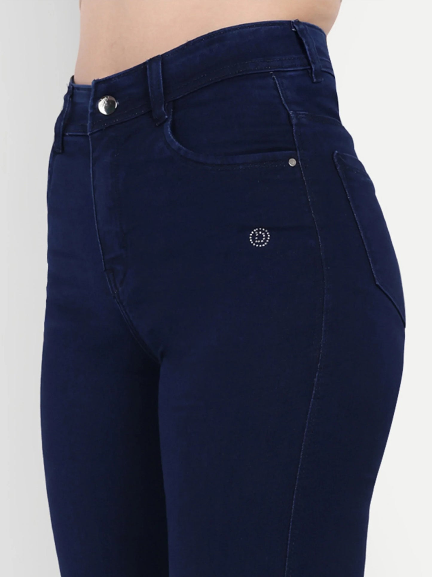 Pocket View Of Dickkny Relaxed Fit Dark Blue High Rise Regular Denim Blend Jeans
