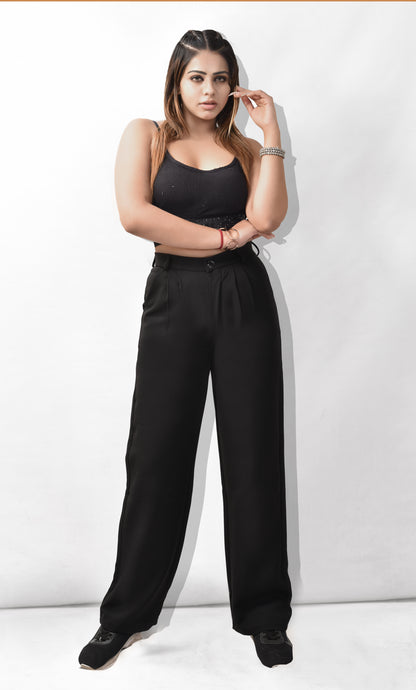 Dickkny Women Cotton Lycra Stretchable Korean Trouser Pants