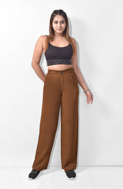 Dickkny Women Cotton Lycra Stretchable Korean Trouser Pants