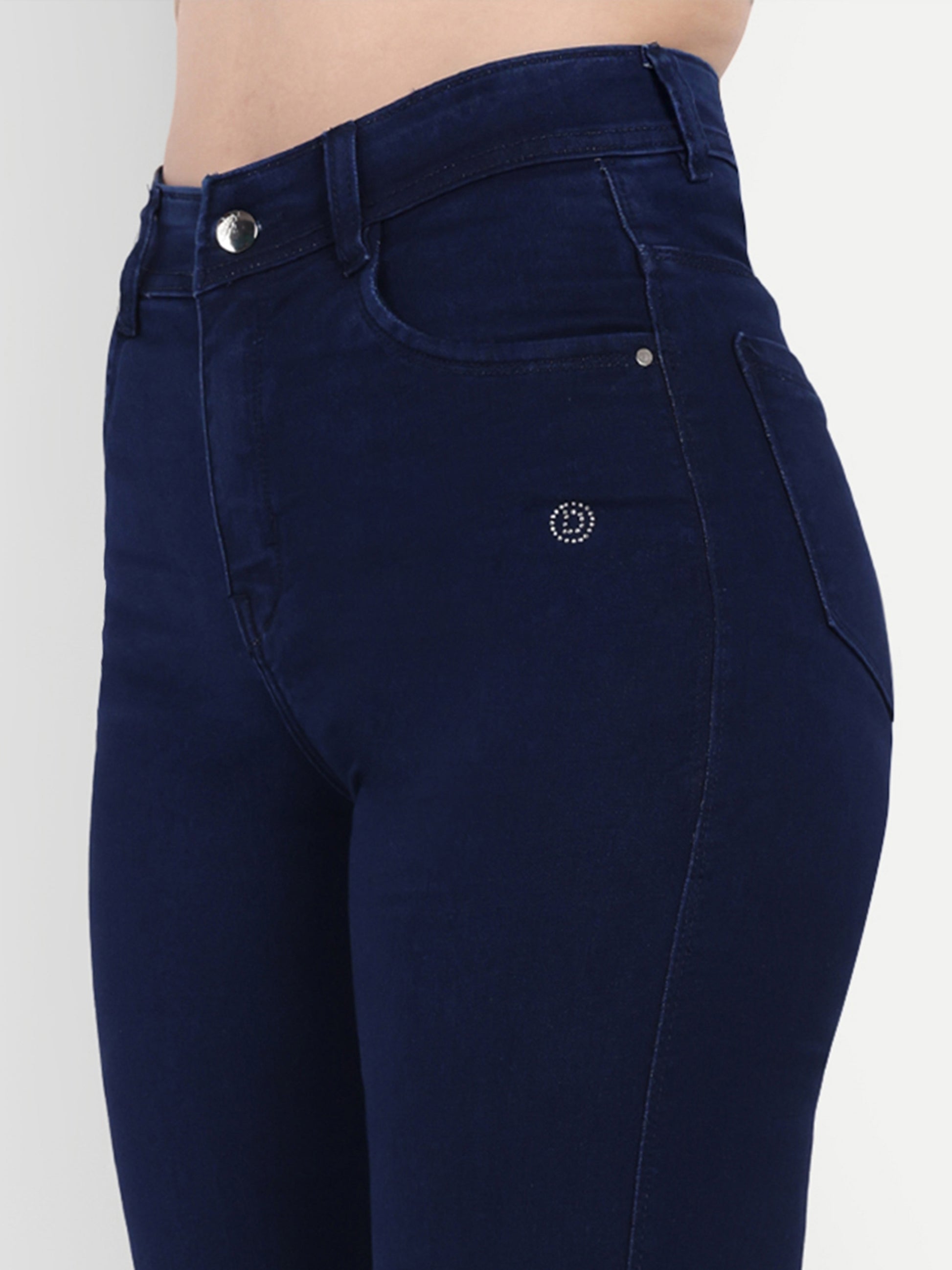 Pocket View Of Dickkny Relaxed Fit Dark Blue High Rise Regular Denim Blend Jeans
