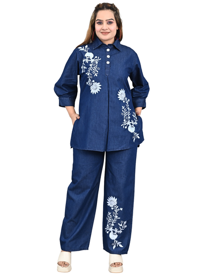 Trendy Denim Co-Ord Set For Women ~ Casual & Party Wear